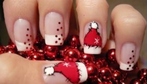 Nail art con Babbo Natale