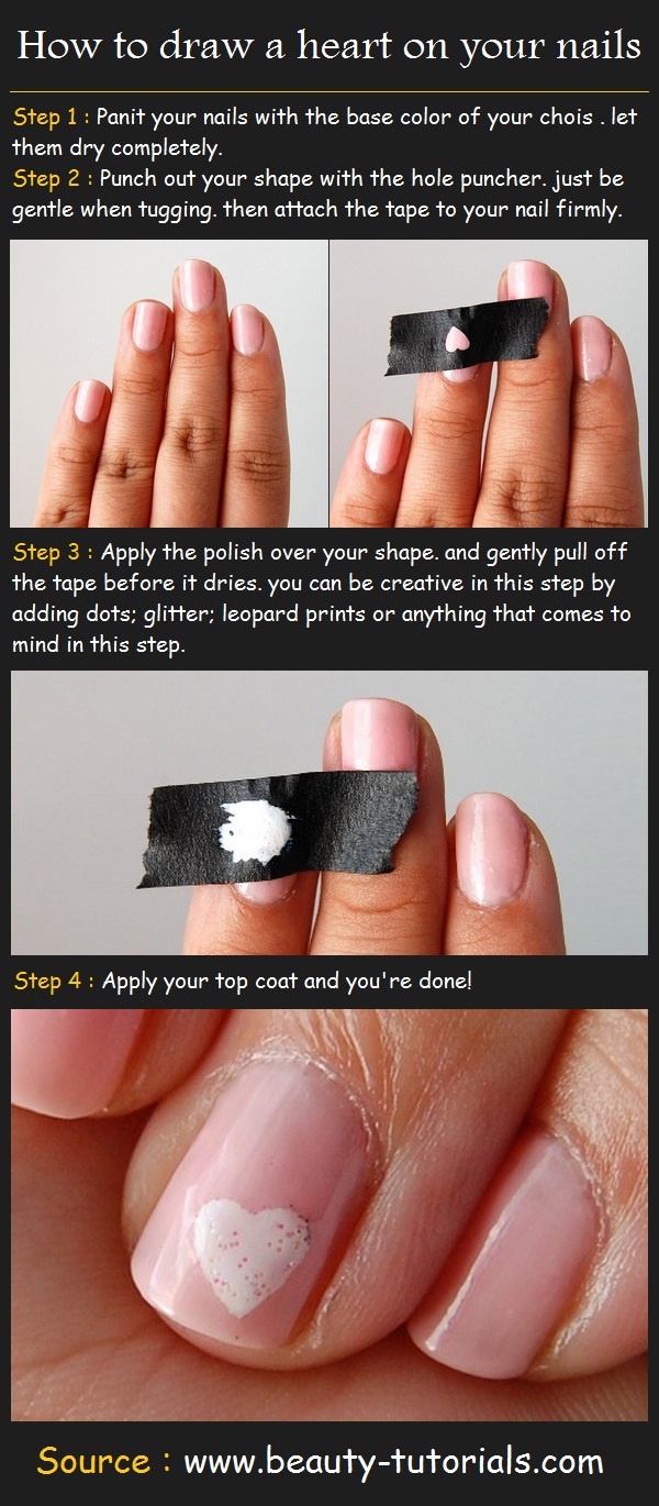 Come disegnare dei cuori sulle unghie