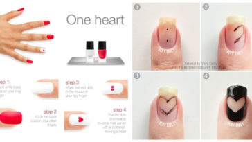 Come disegnare un cuore sulle unghie