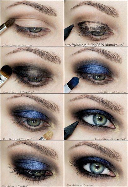 Come truccare gli occhi con il blu